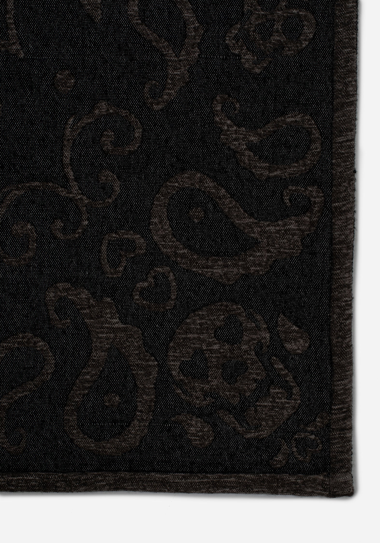 Skull Jacquard Cotton Chenille Blanket | Anarchy Black Throw