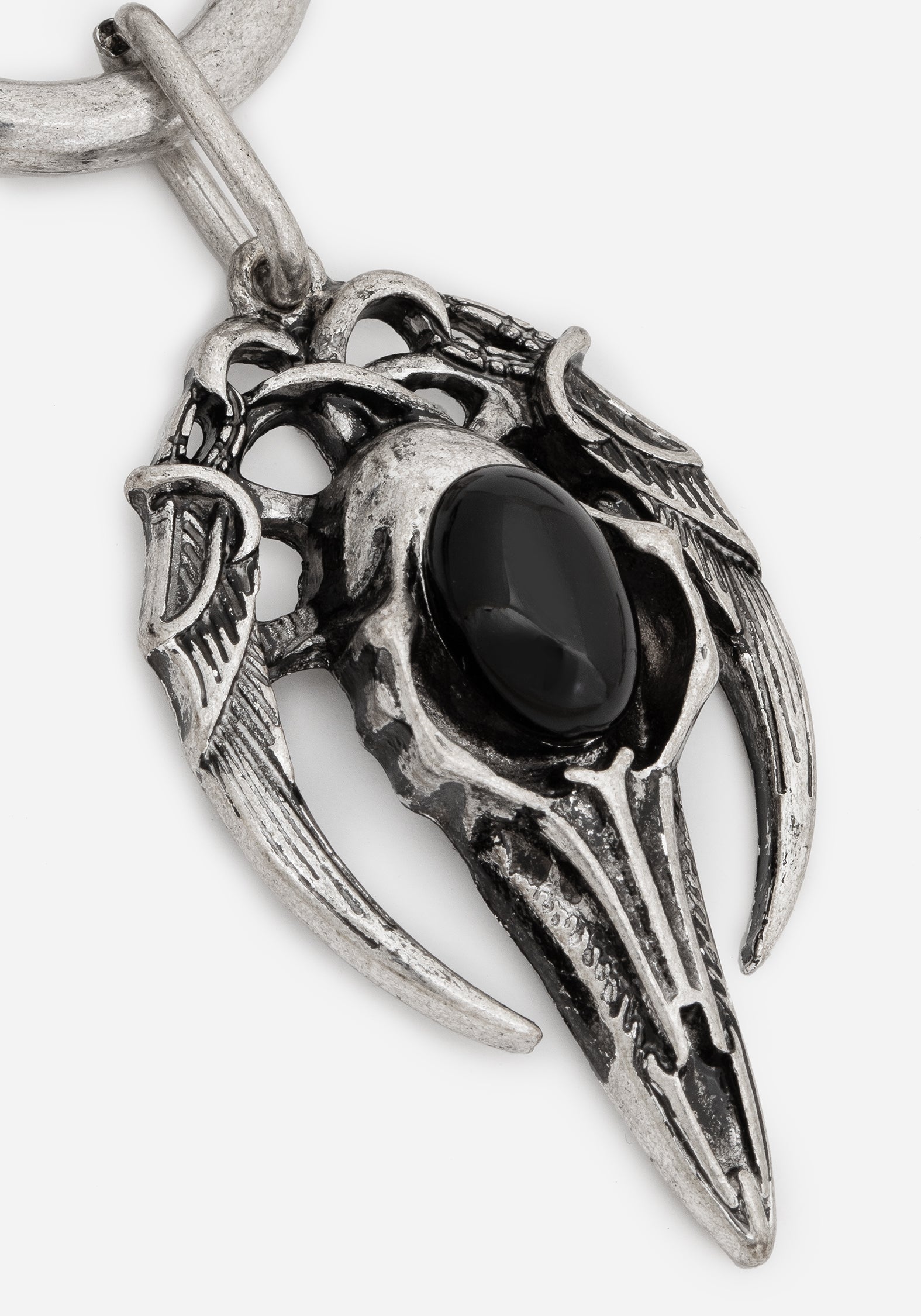 Silver Ram Skull Charm for Boots & Bags | Clip-On O-Ring Design