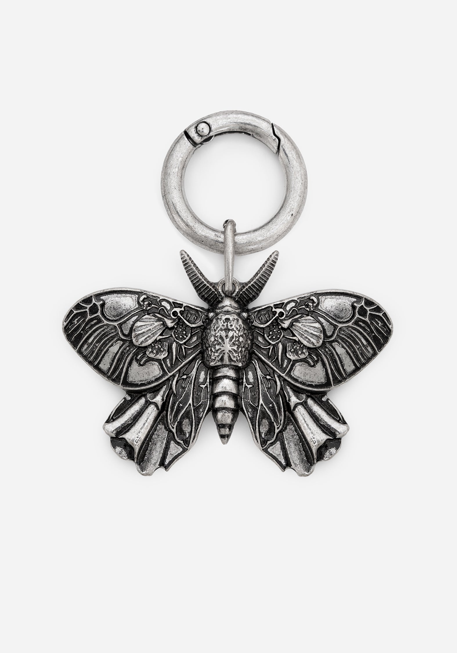 Silver Death Moth Charm for Boots & Bags | Delilah