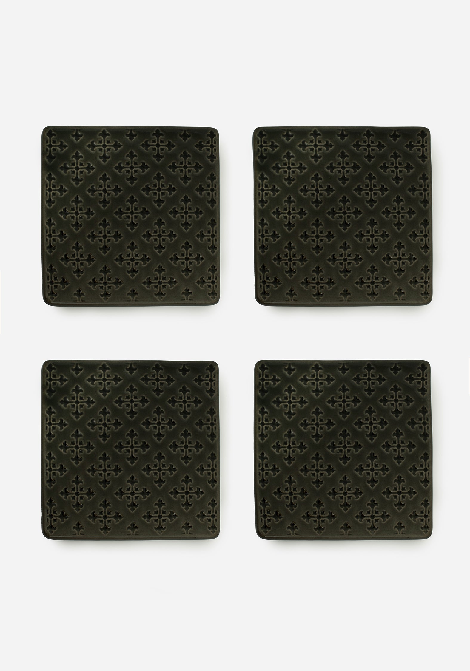 Ombre Ceramic Coaster Set (4-Piece) - Microwave & Dishwasher Safe | Crux