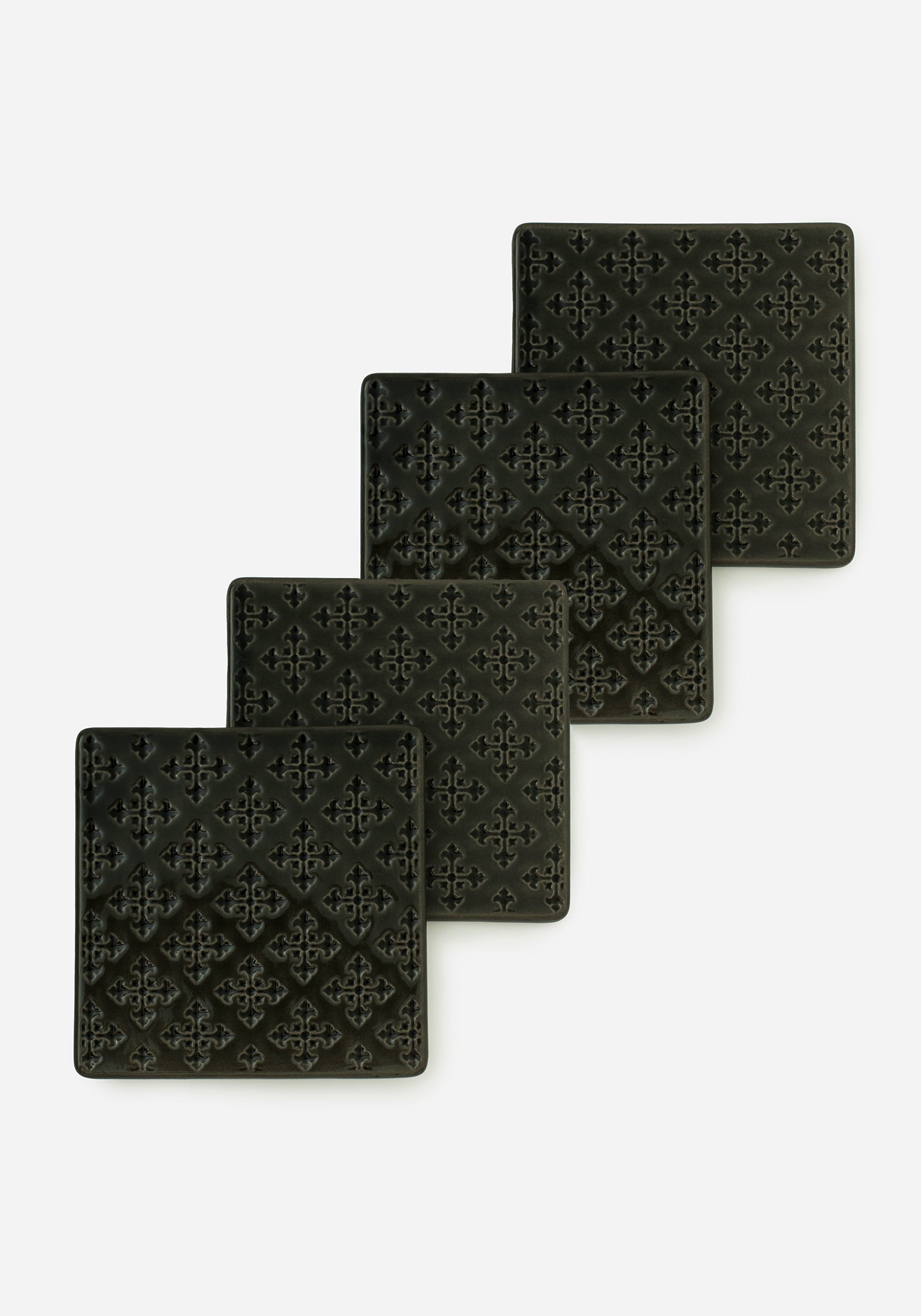 Ombre Ceramic Coaster Set (4-Piece) - Microwave & Dishwasher Safe | Crux