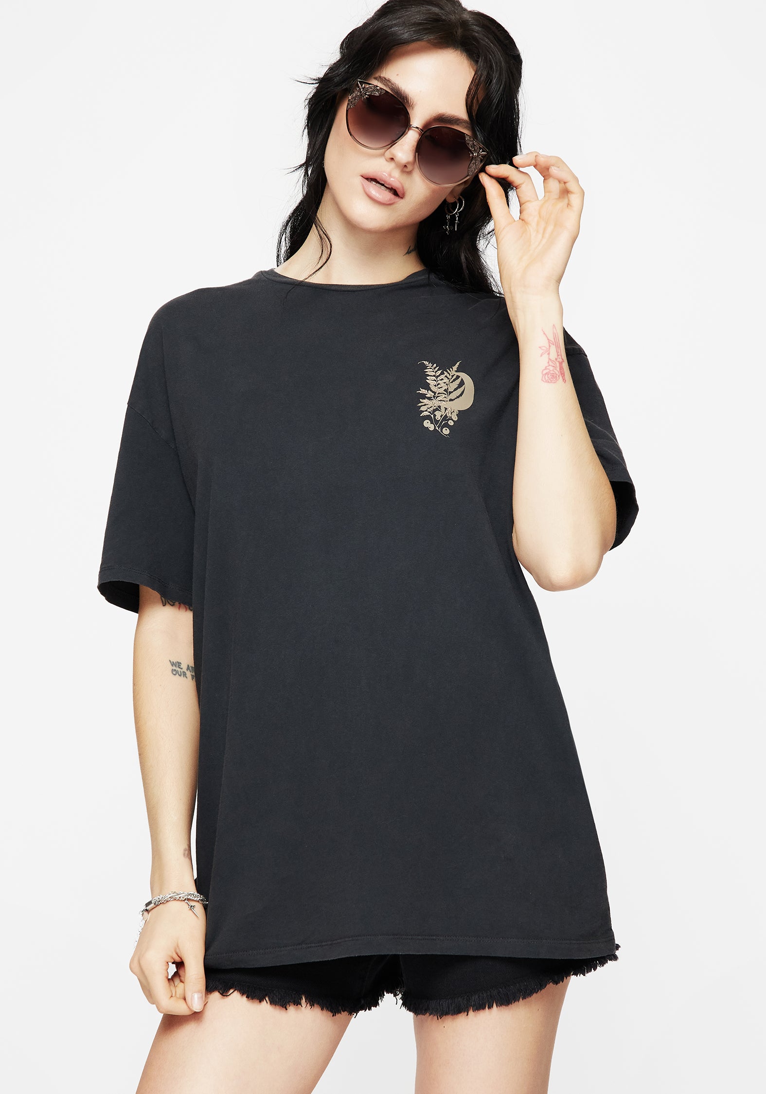 Snake Print Cotton T-Shirt | Washed Black & Relaxed Fit