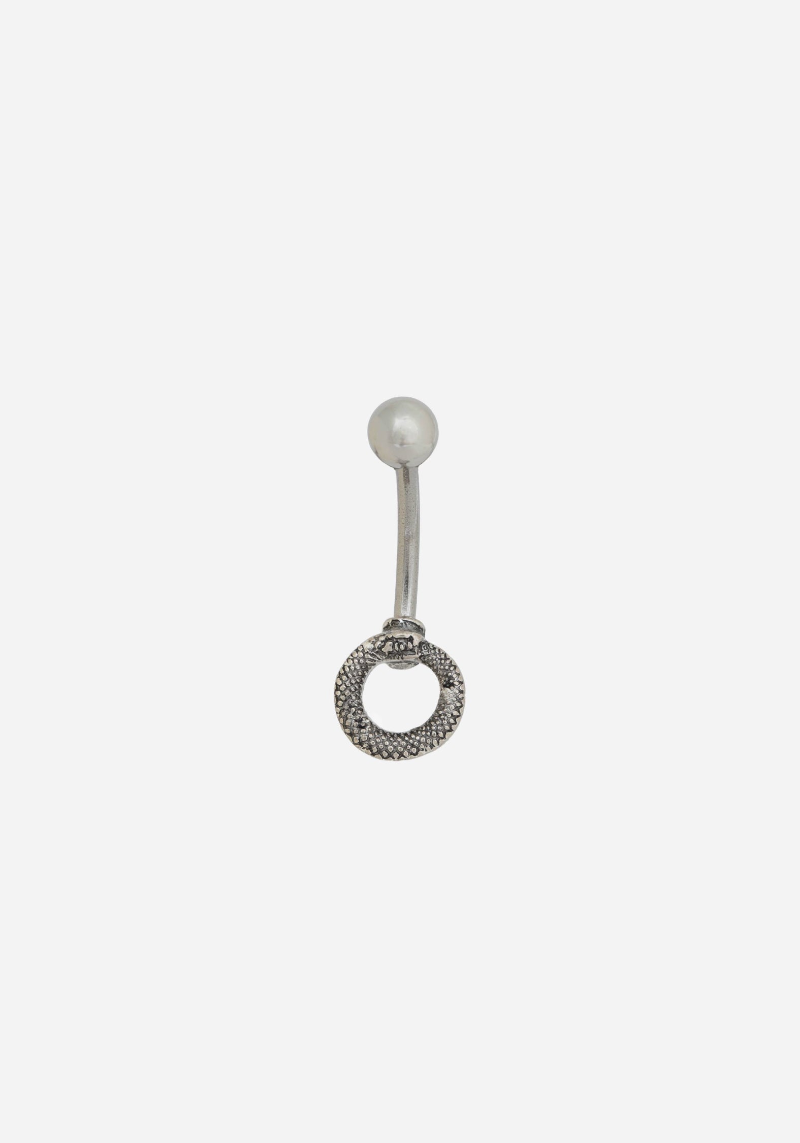 Snake Belly Bar Piercing | 316L Stainless Steel & Zinc Ouroboros