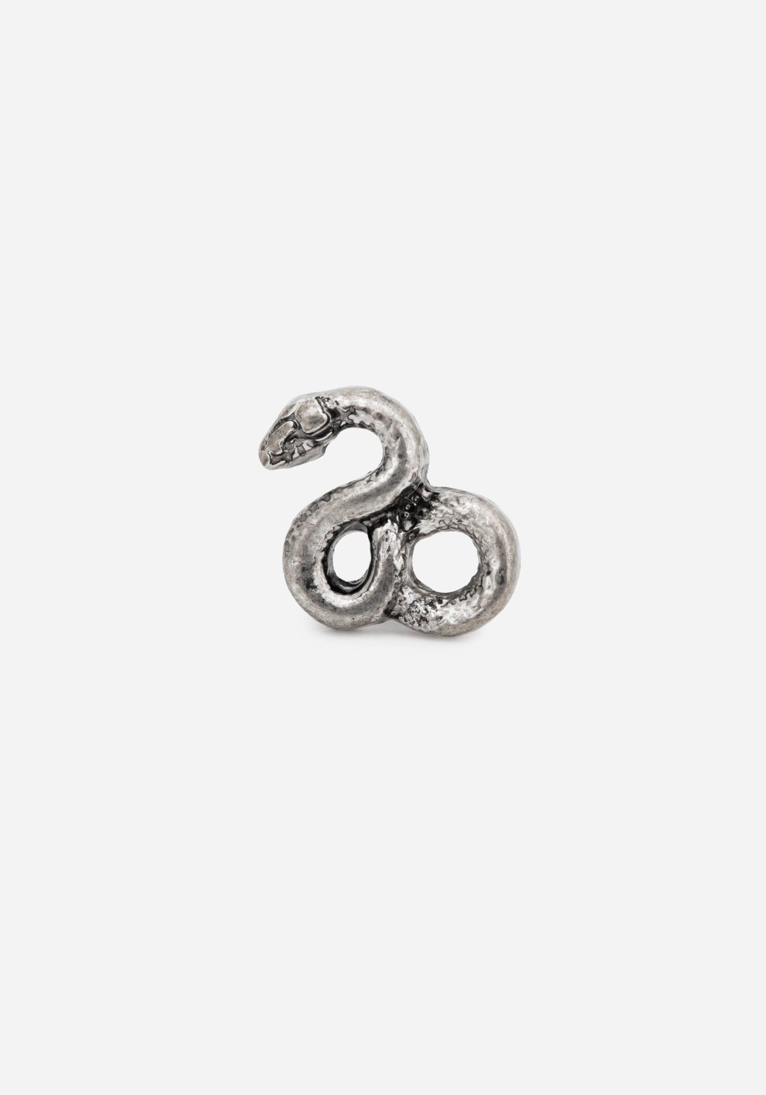 Silver Snake Cartilage Piercing Stud | 316L Stainless Steel & Zinc