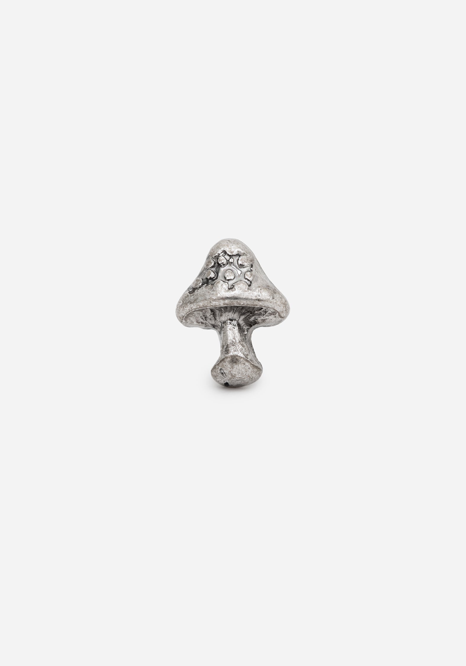 Silver Mushroom Cartilage Piercing - Flat Back Stud | Woodstock