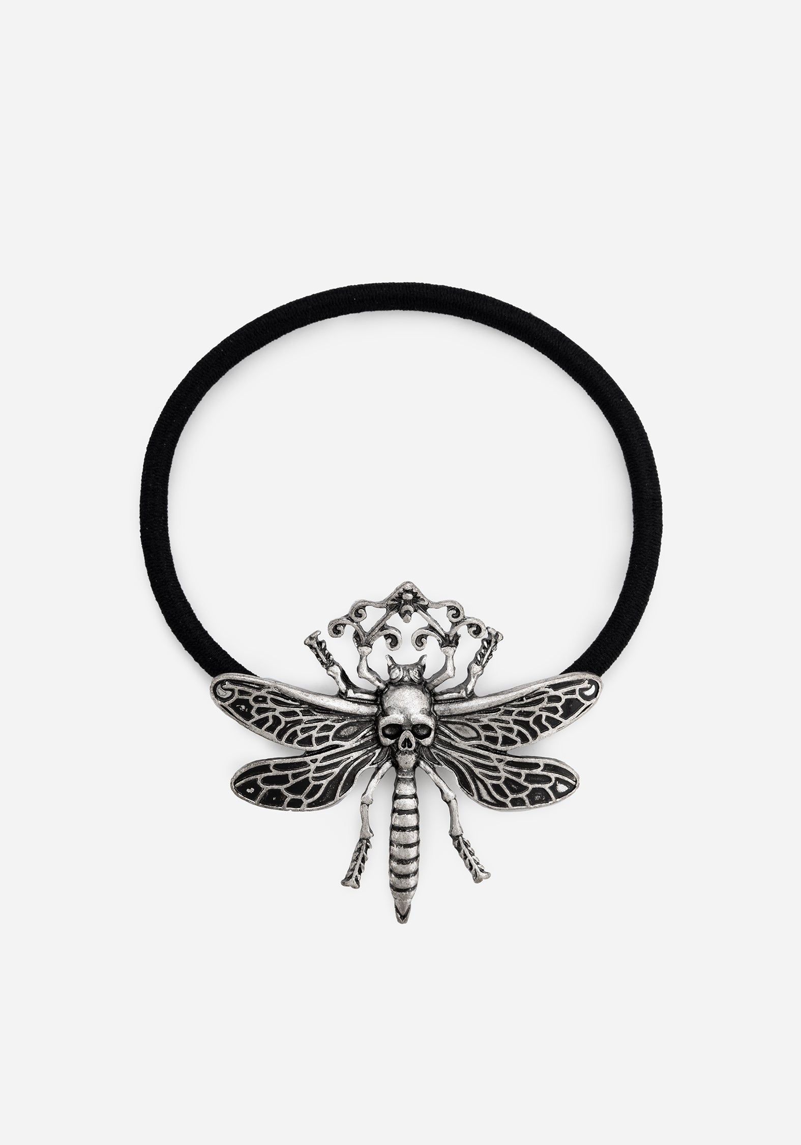 Silver Death Moth Charm Hair Tie | Mortmoth