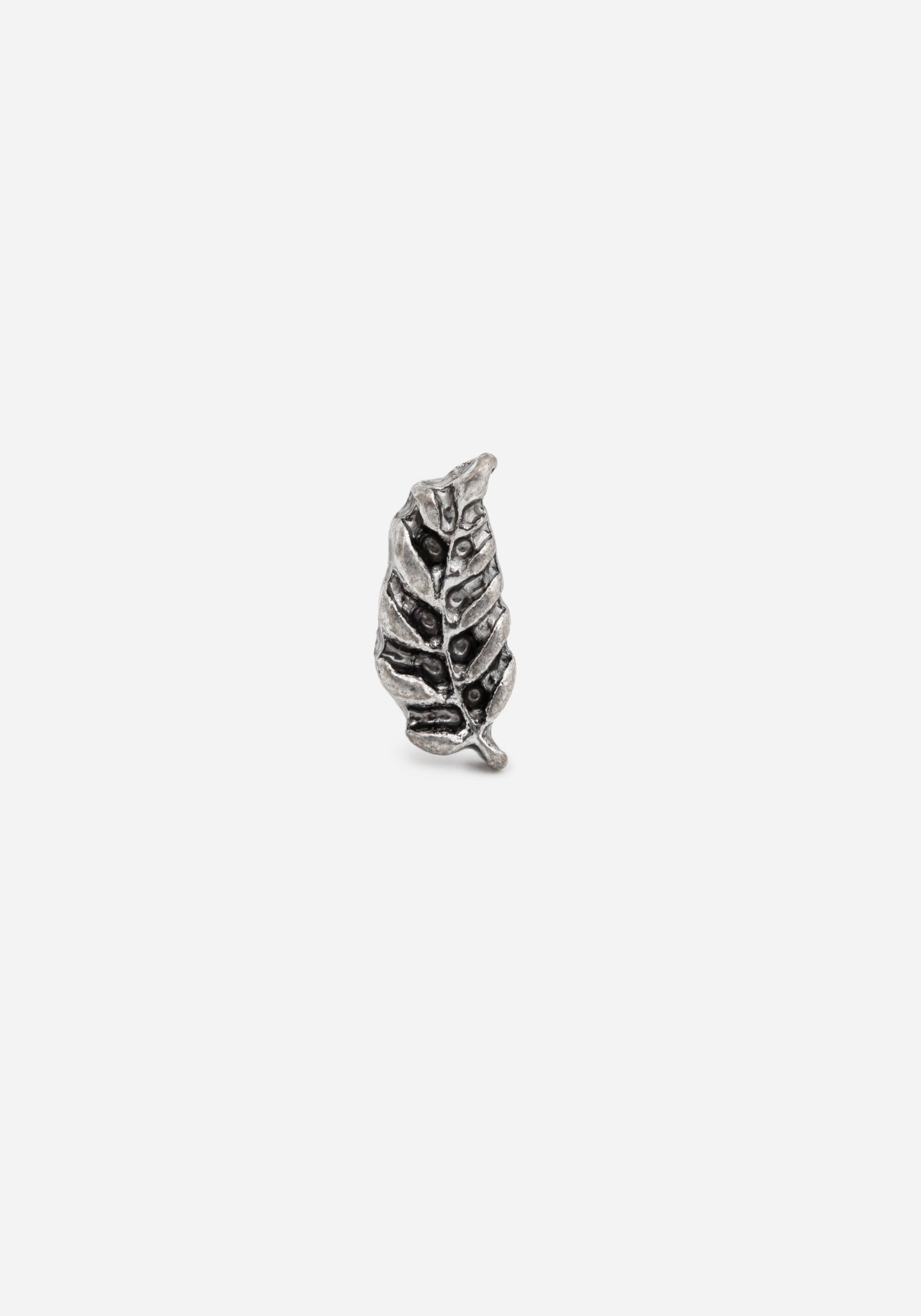 Silver Fern Leaf Cartilage Piercing Stud | 316L Stainless Steel & Zinc