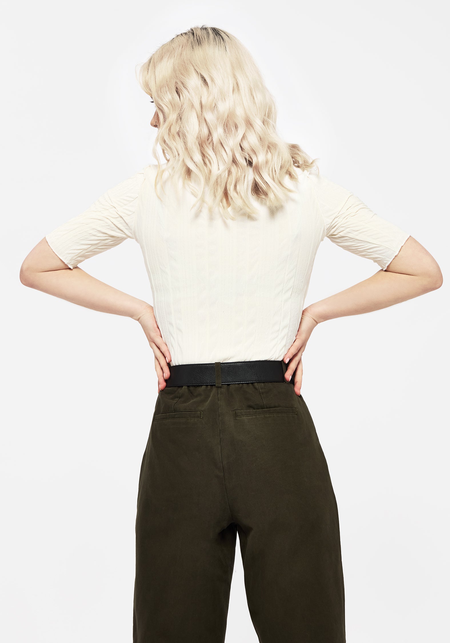 Faux Leather Belt with Floral Brass Buckle | Elder Buckle
