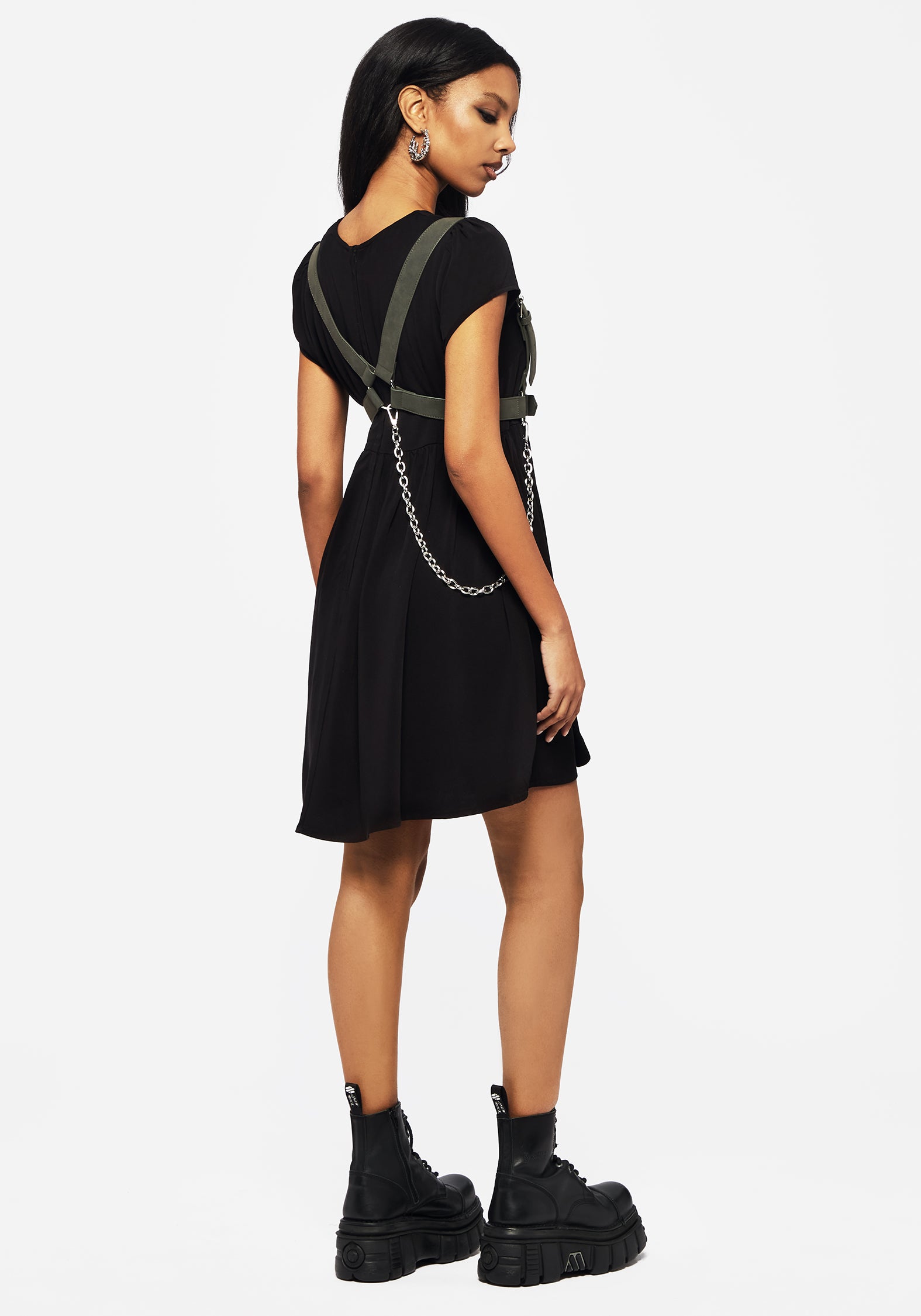 Adjustable Faux Leather Chain Harness | Bellona