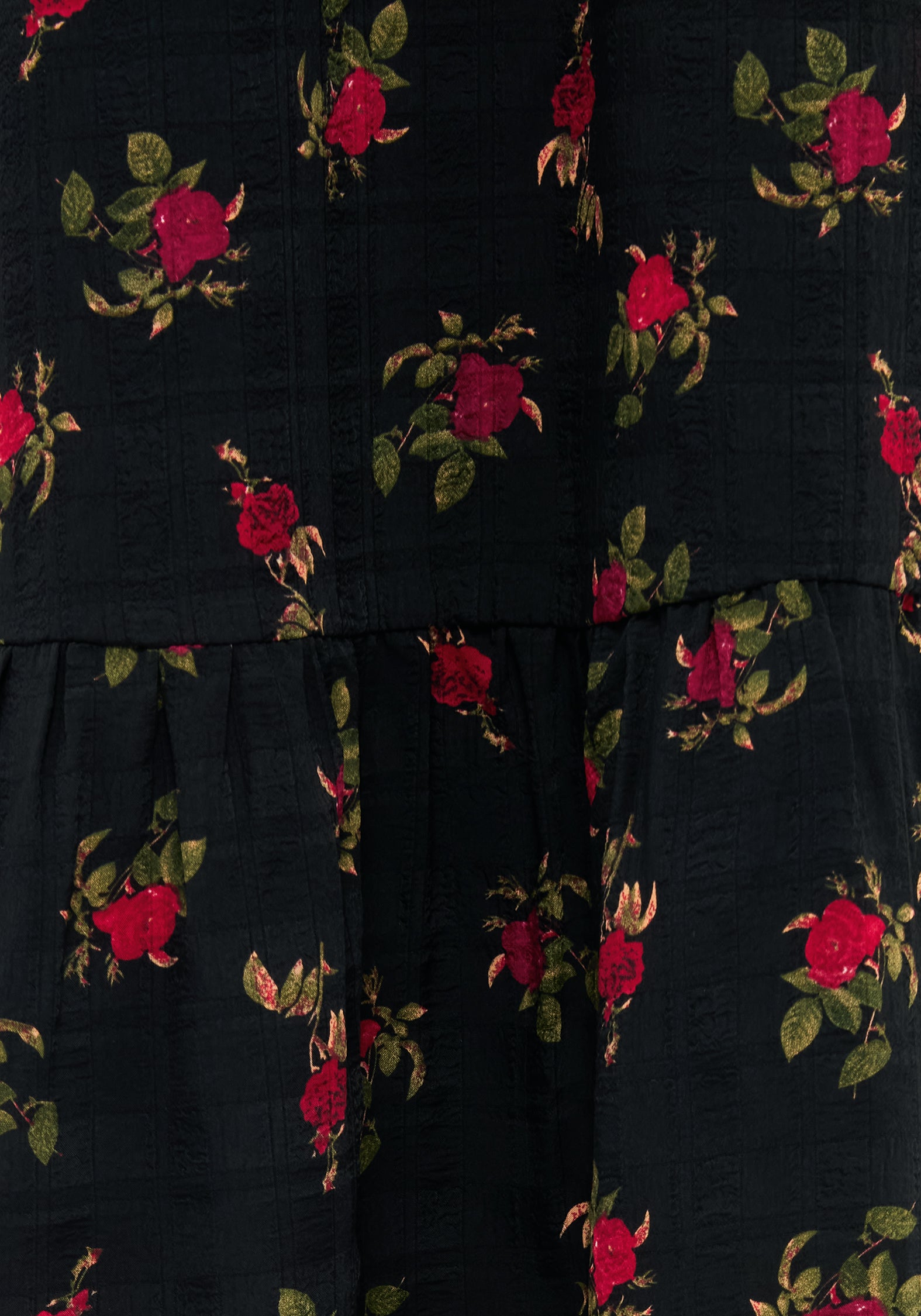 Floral Print Chiffon Dress with Keyhole Neckline | Darcey