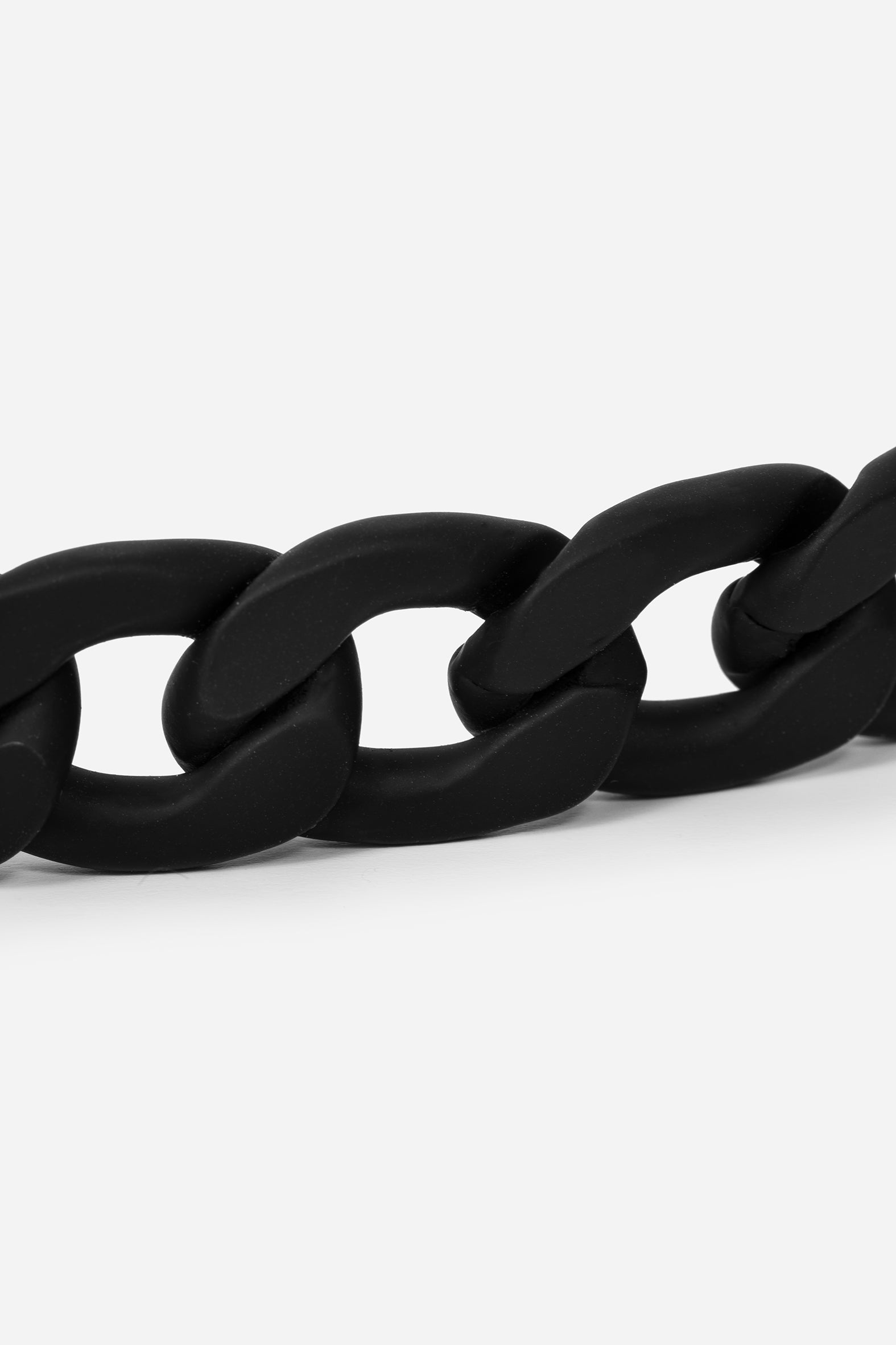Matte Black Chunky Rope Chain Choker Necklace | Jet