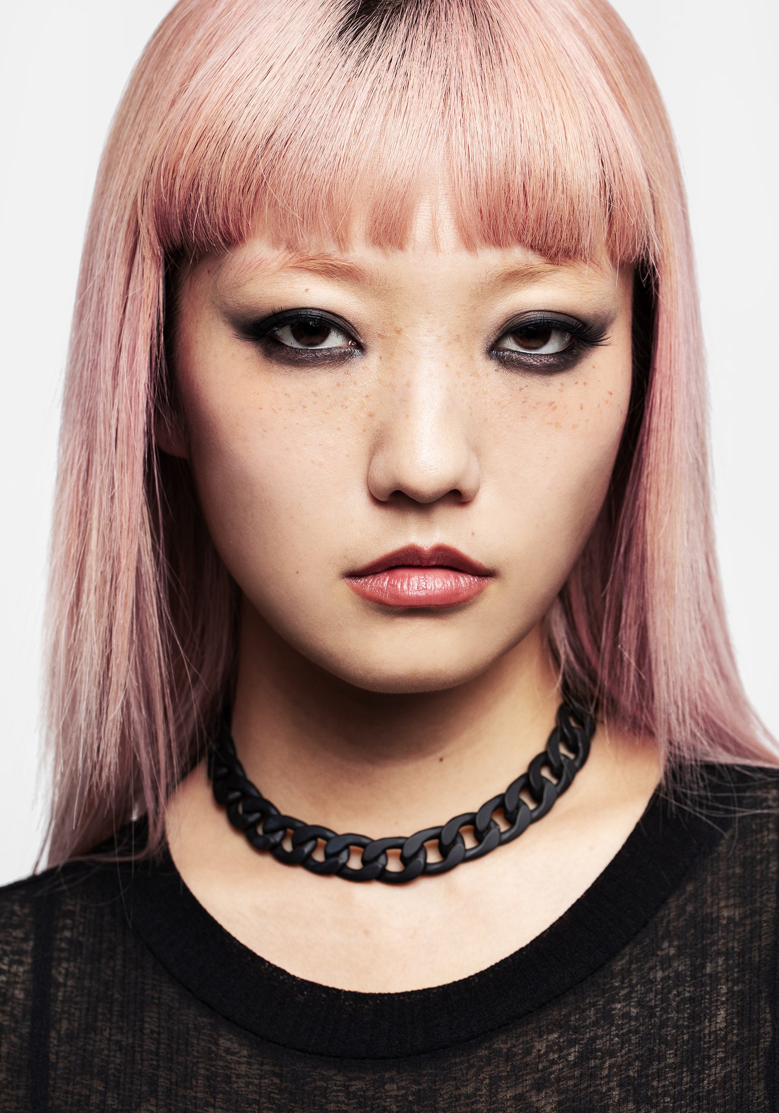 Matte Black Chunky Rope Chain Choker Necklace | Jet