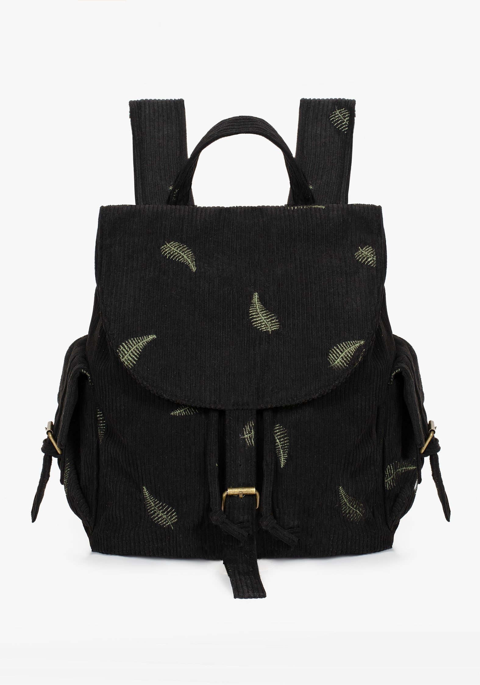 Fern Embroidered Satchel Backpack with Adjustable Straps | Wilderness Style