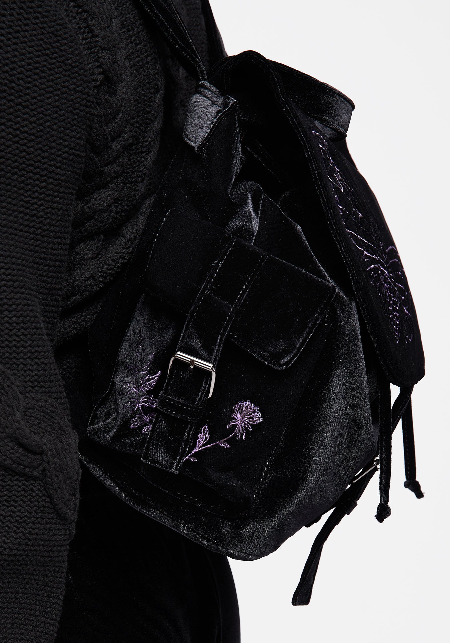 Embroidered Moth Satchel Backpack with Adjustable Straps | Atropos