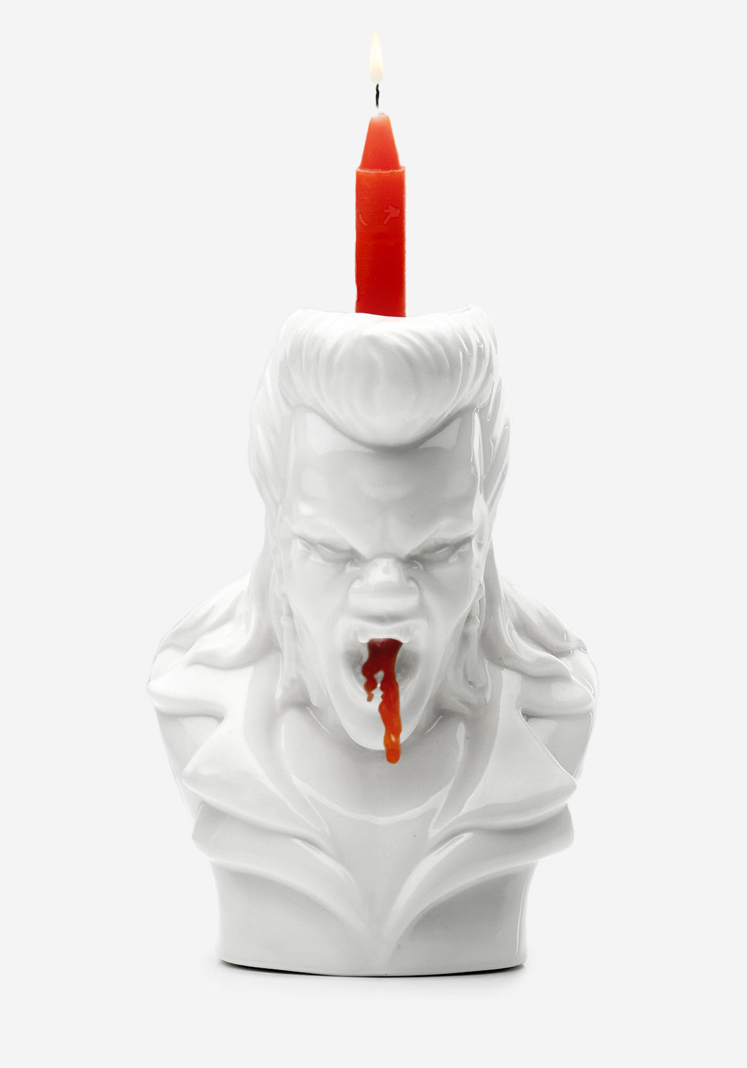 Ceramic Vampire Candle Holder with Blood Drip Effect | Disturbia