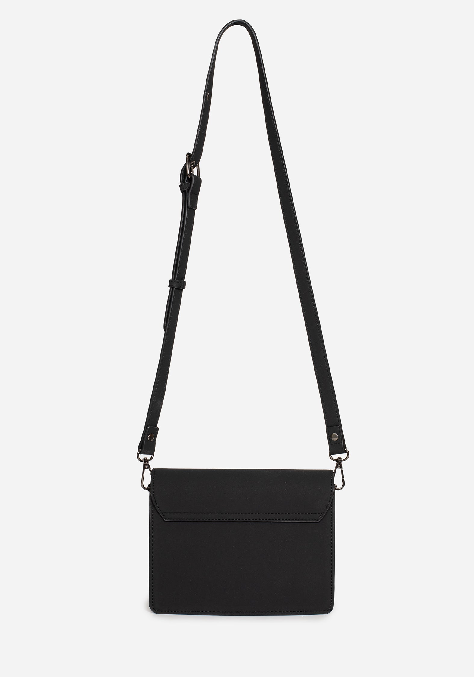 Embroidered Mini Crossbody Bag with Moth Design | PU Leather