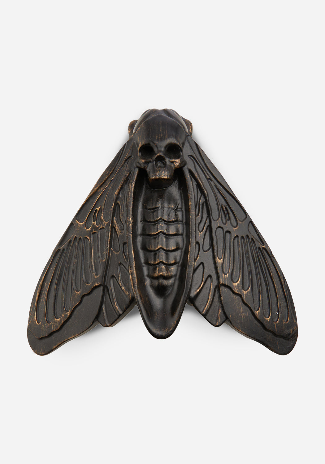 Death Moth Incense Burner & Wall Hanger - Antique Bronze Resin