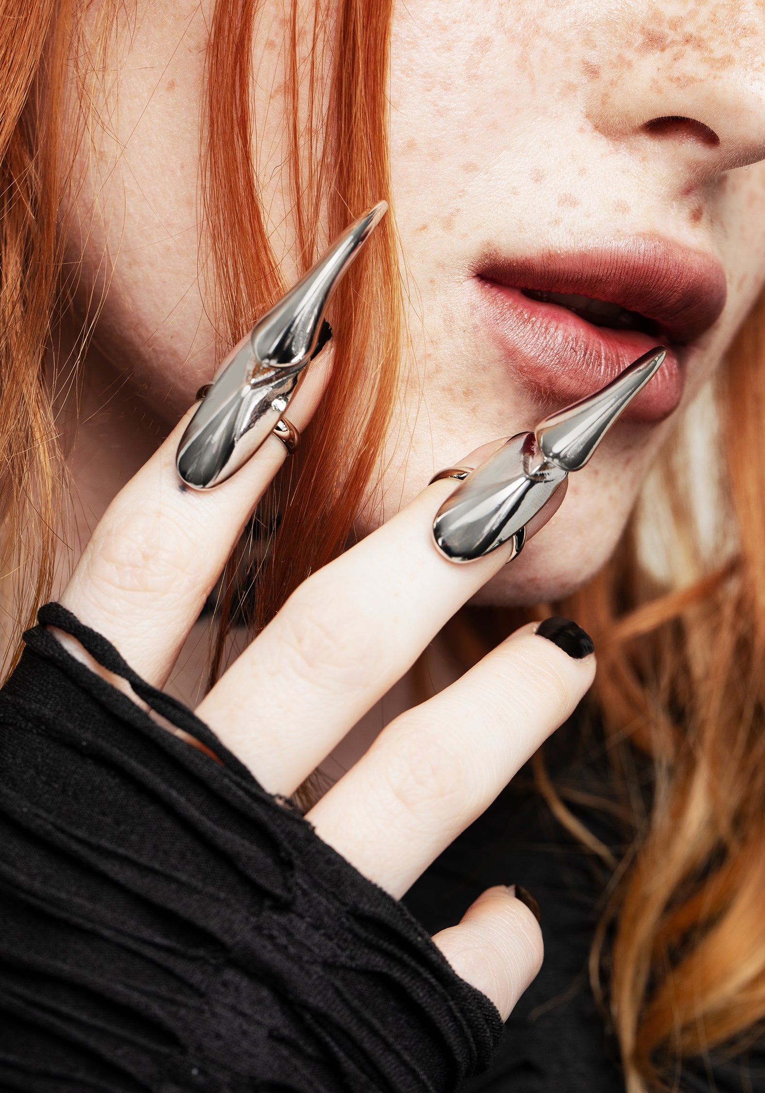 Adjustable Claw Ring Set for Dramatic Style | Alma Silver Talon Rings