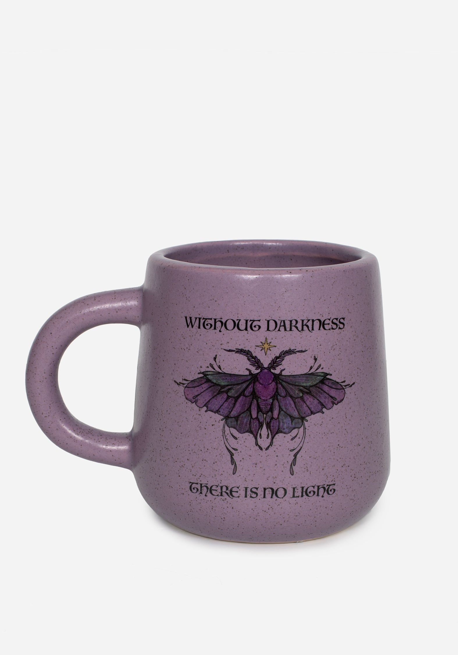 Purple Luna Moth Mug with Speckled Glaze | Selenia Moon