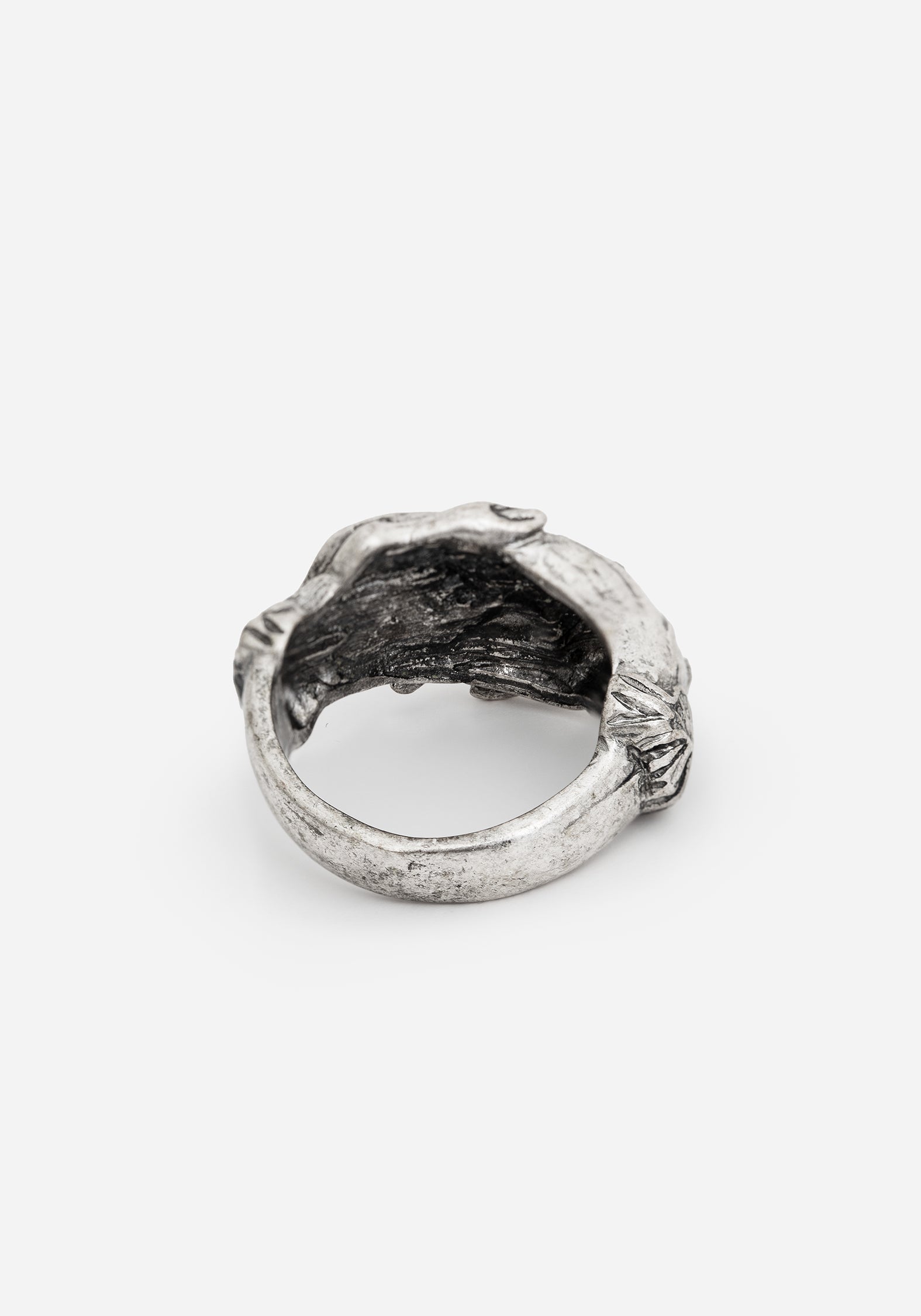 Handfasting Ring with Black Gem & Antiqued Silver Finish | Celtic Jewelry