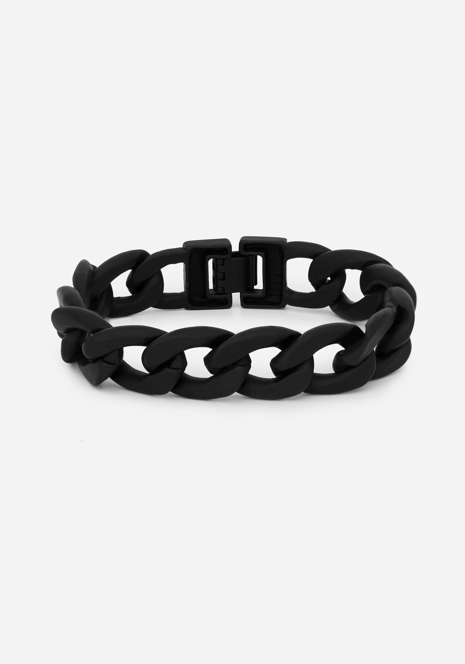 Matte Black Chunky Rope Chain Bracelet | Jet