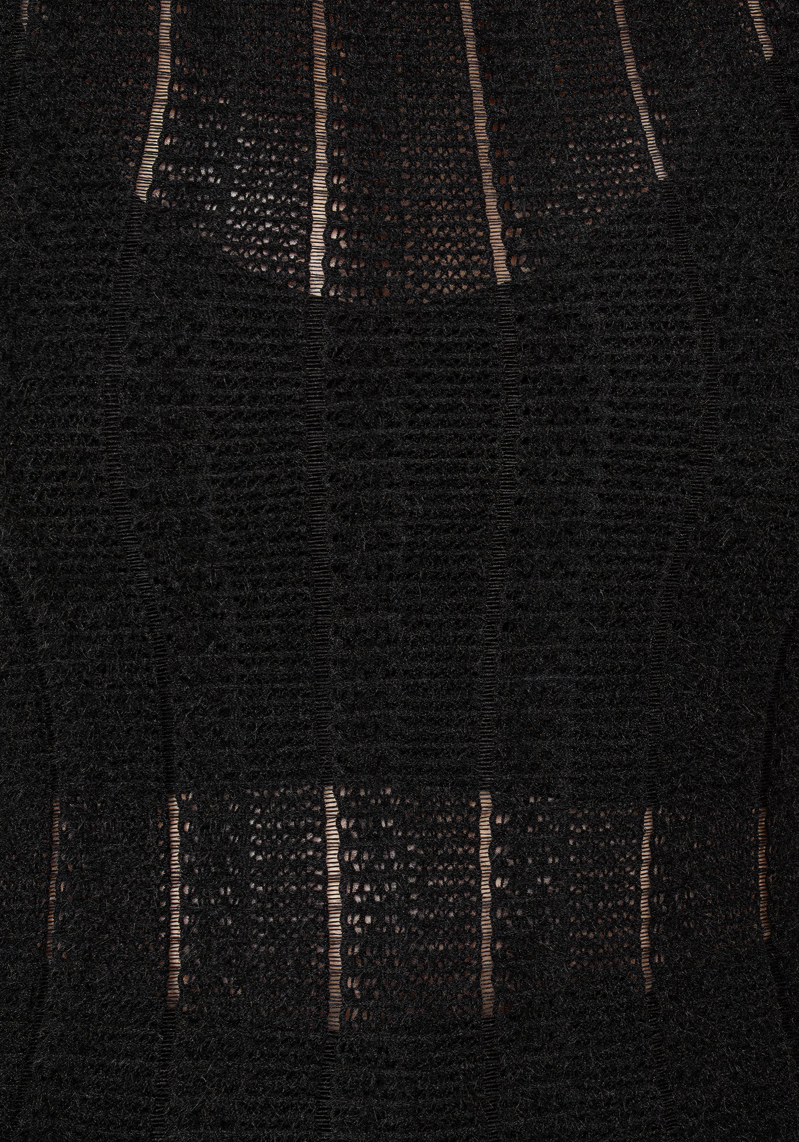 Crinkle Crop Top in Black | Slim Fit & Sheer Texture | Donner