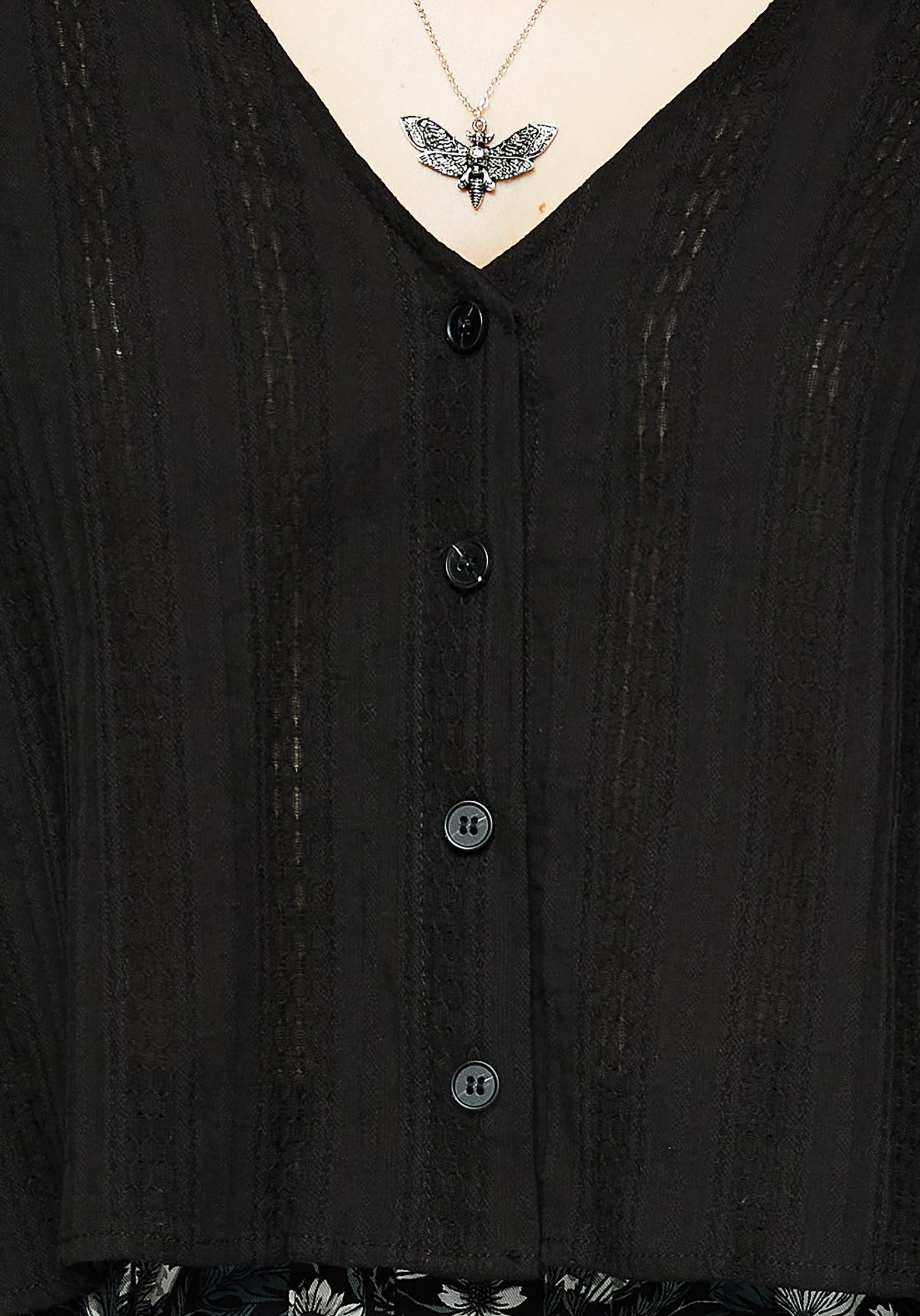 Broderie Flute Sleeve Button-Up Blouse | Marcia