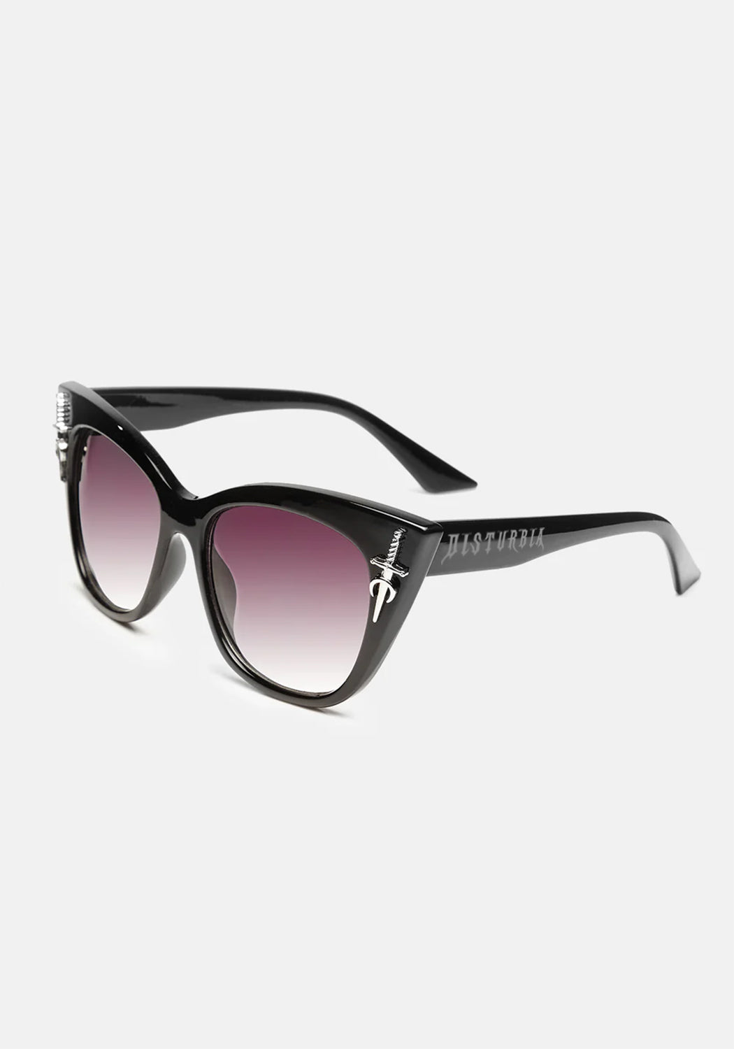 Cat Eye Sunglasses with Black Chain & UV Protection | Disturbia