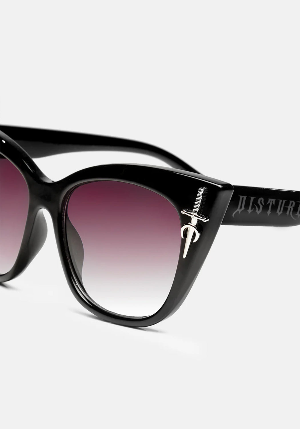 Cat Eye Sunglasses with Black Chain & UV Protection | Disturbia
