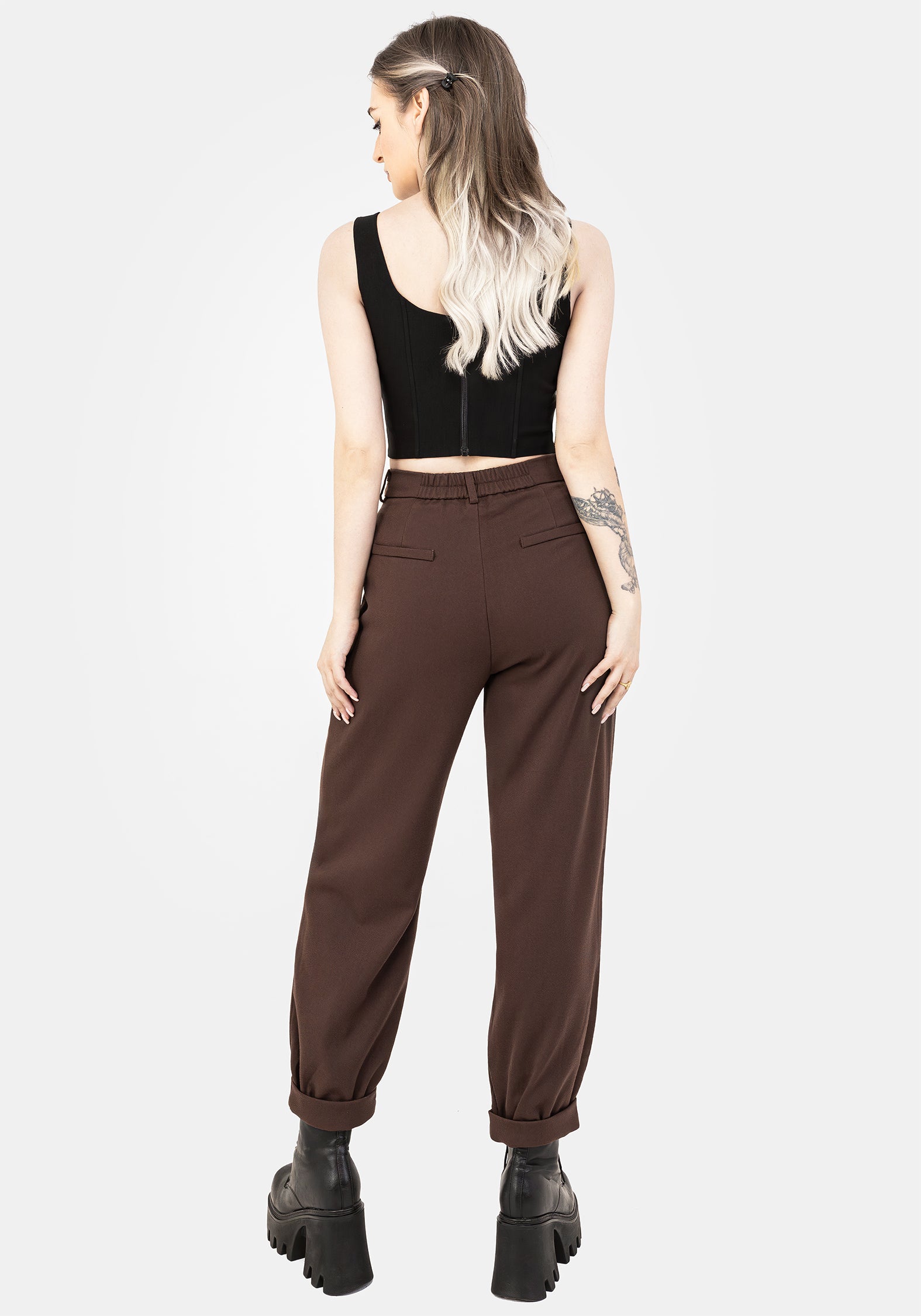 Embroidered Balloon Trousers for Women | High-Rise & Comfort Fit | Dianne