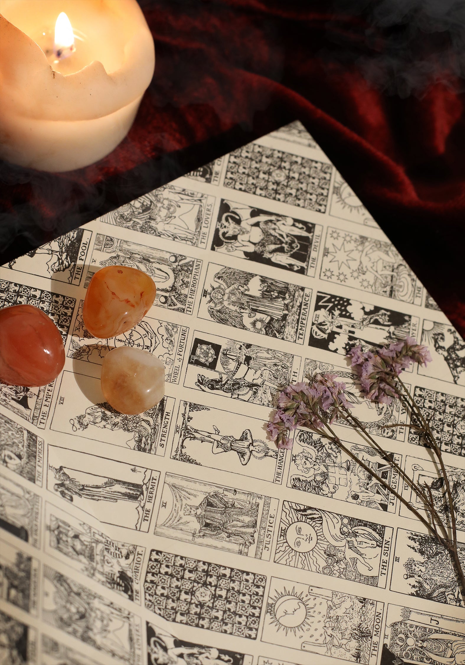 Cartomancy Tarot Journal - A5 Hardback with Black Edged Pages & Ribbon