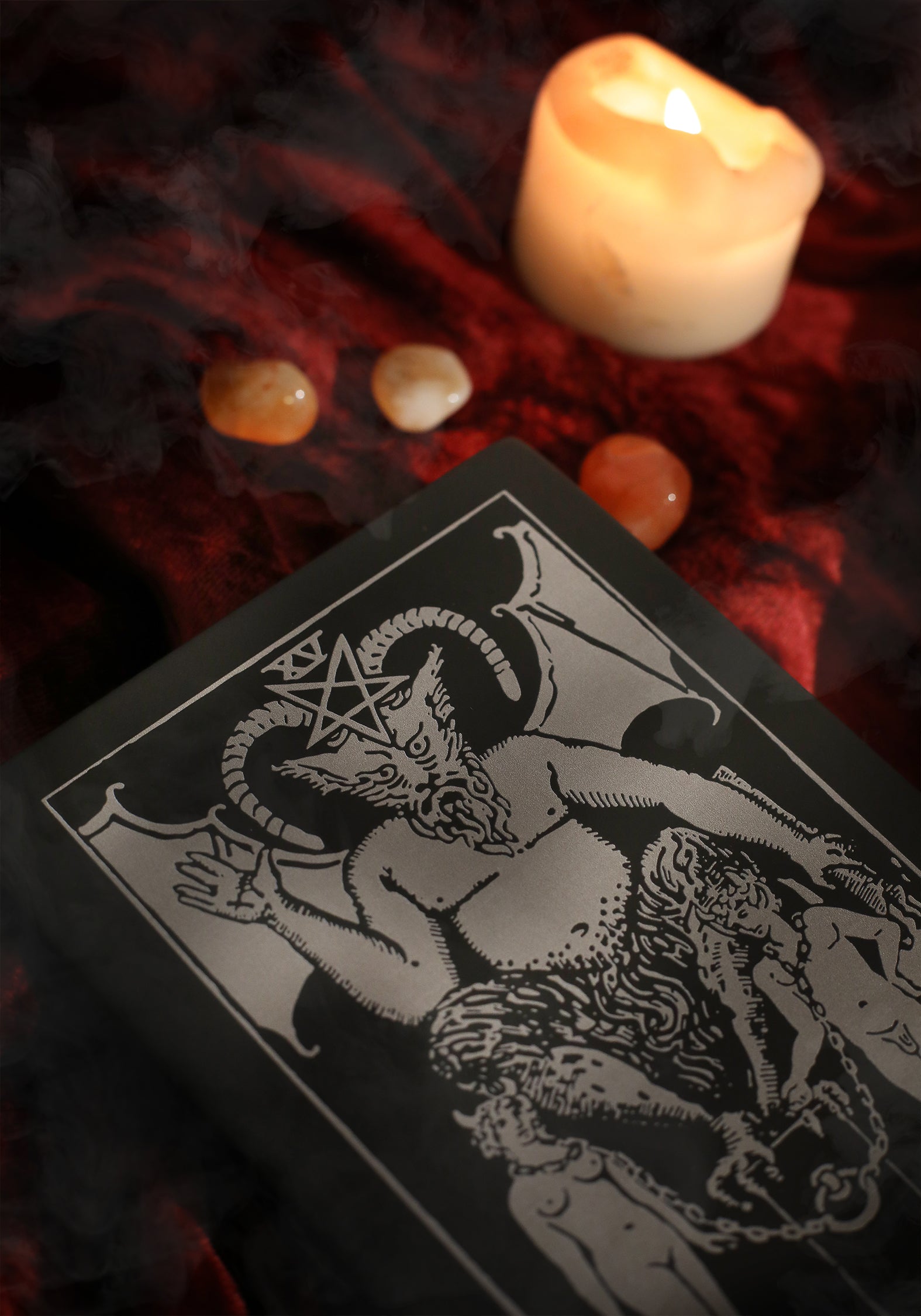Cartomancy Tarot Journal - A5 Hardback with Black Edged Pages & Ribbon