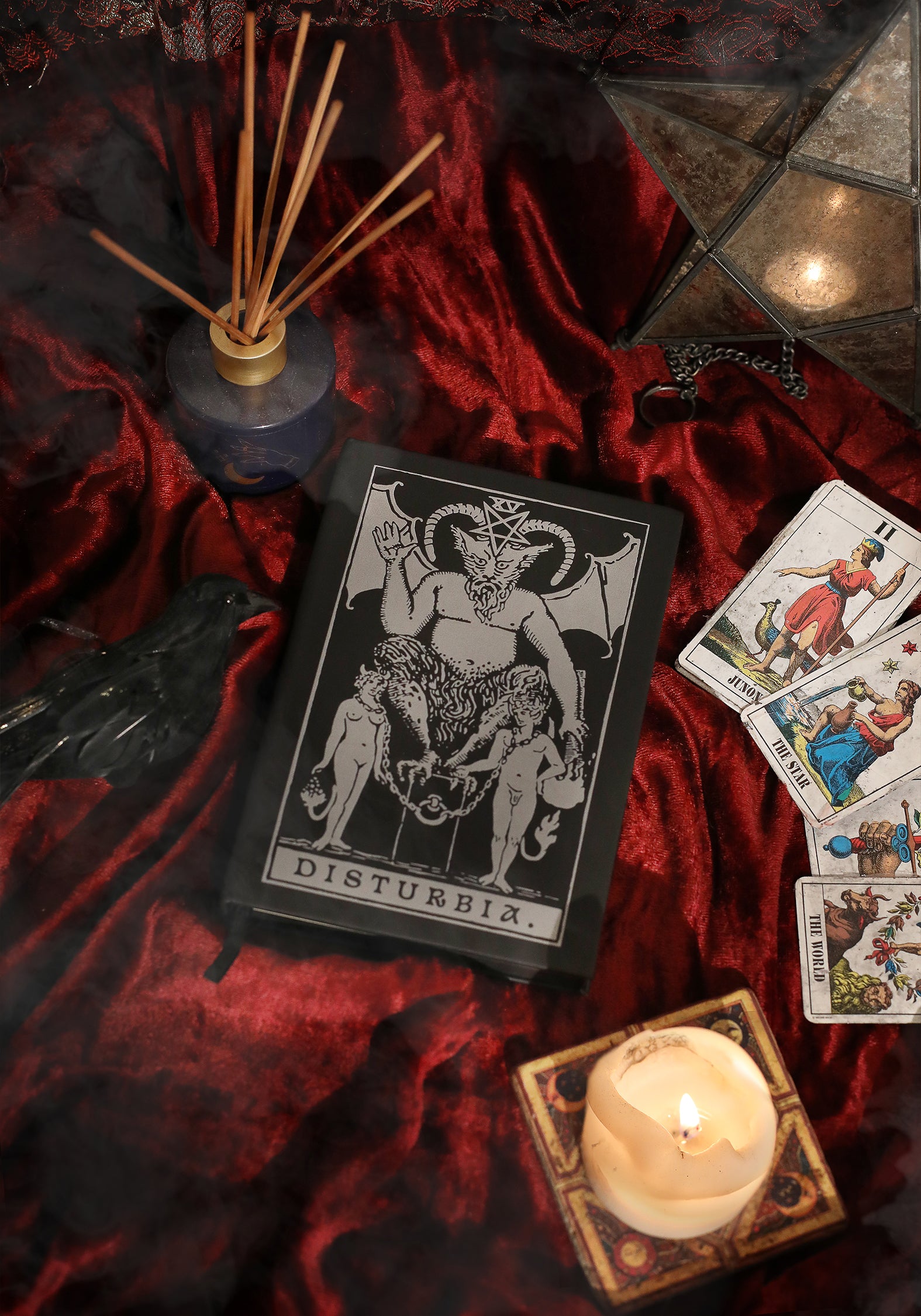 Cartomancy Tarot Journal - A5 Hardback with Black Edged Pages & Ribbon