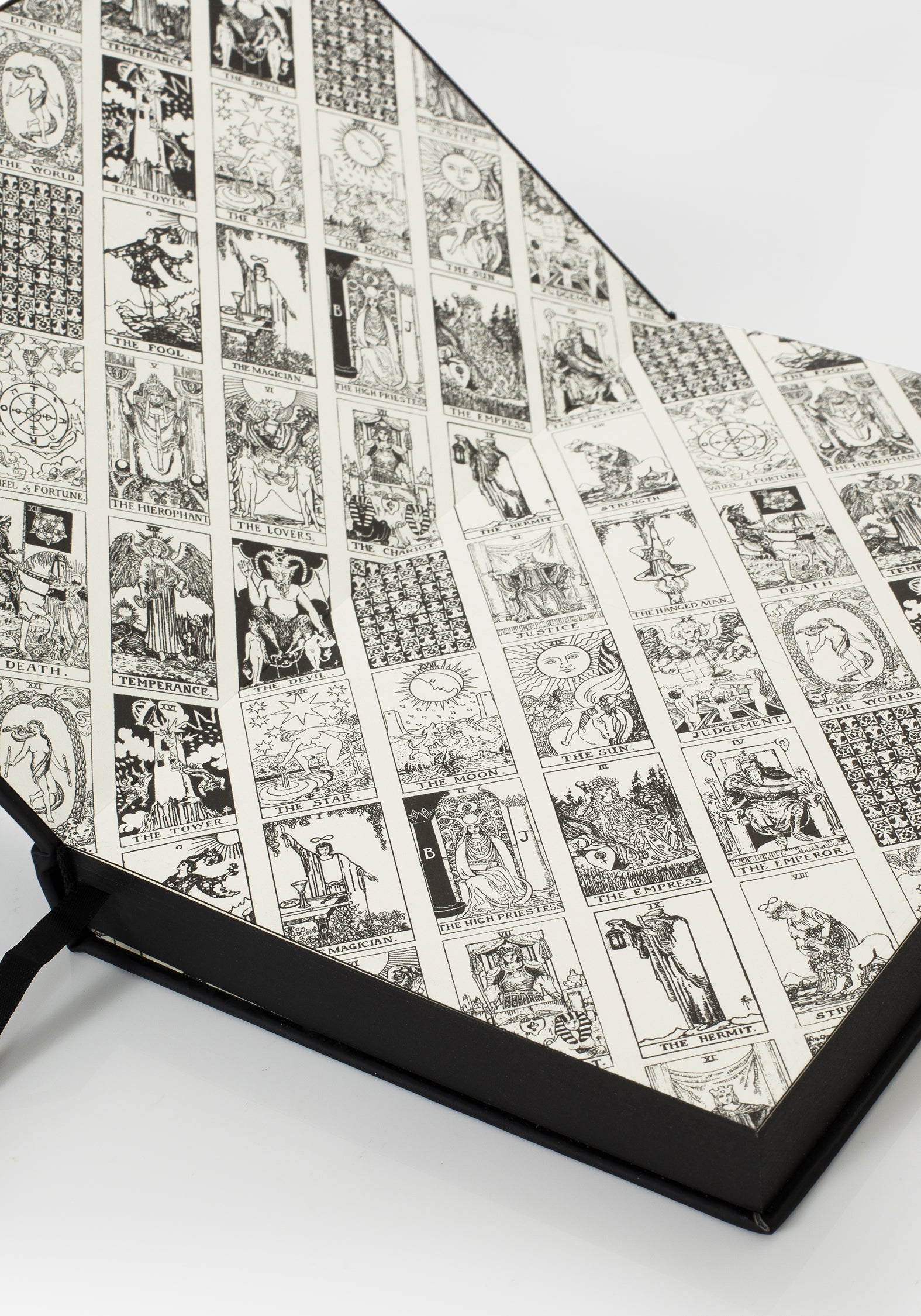 Cartomancy Tarot Journal - A5 Hardback with Black Edged Pages & Ribbon