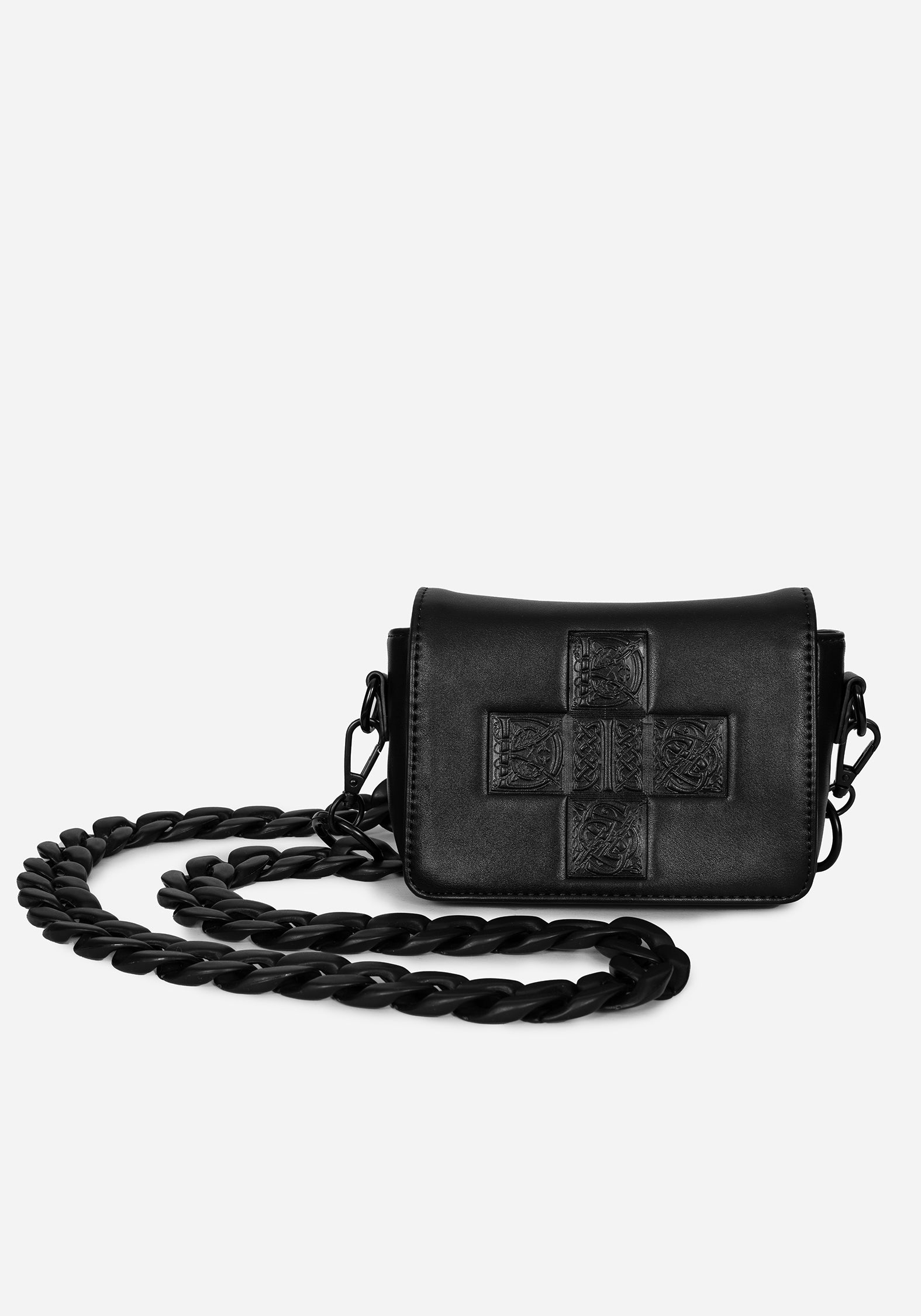 Black Mini Crossbody Bag with Removable Chain Strap | Illuminate
