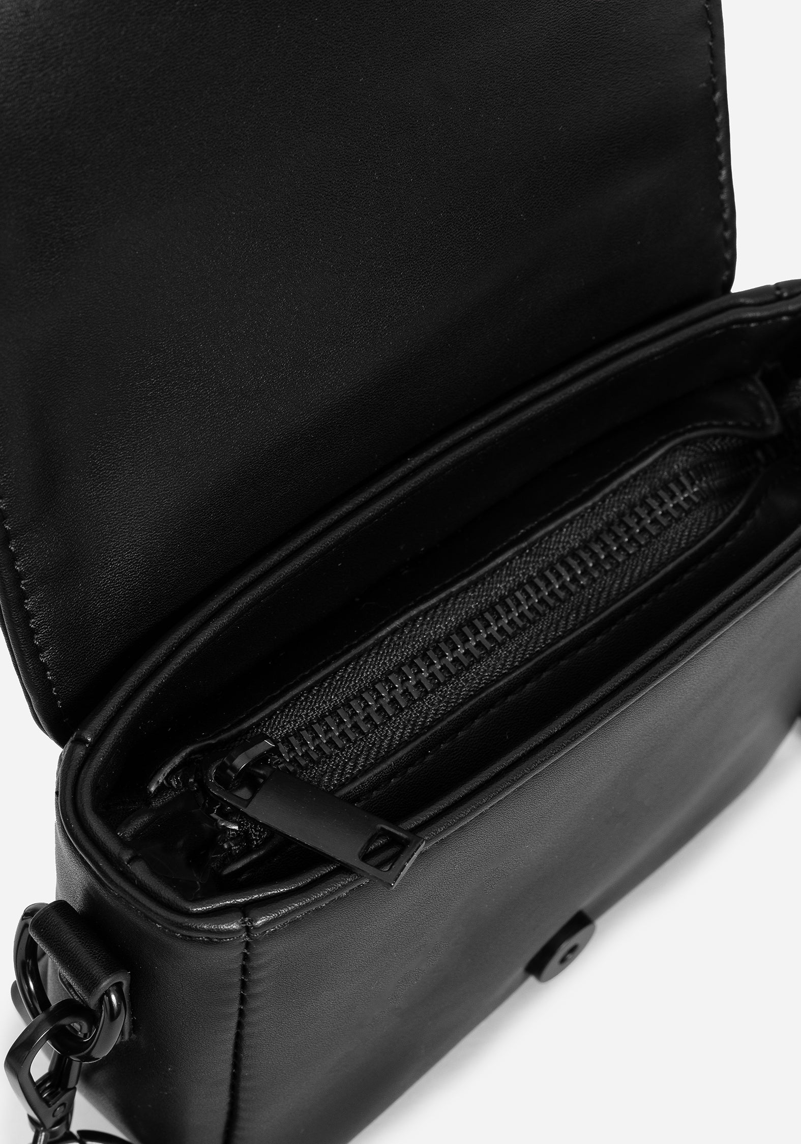 Black Mini Crossbody Bag with Removable Chain Strap | Illuminate