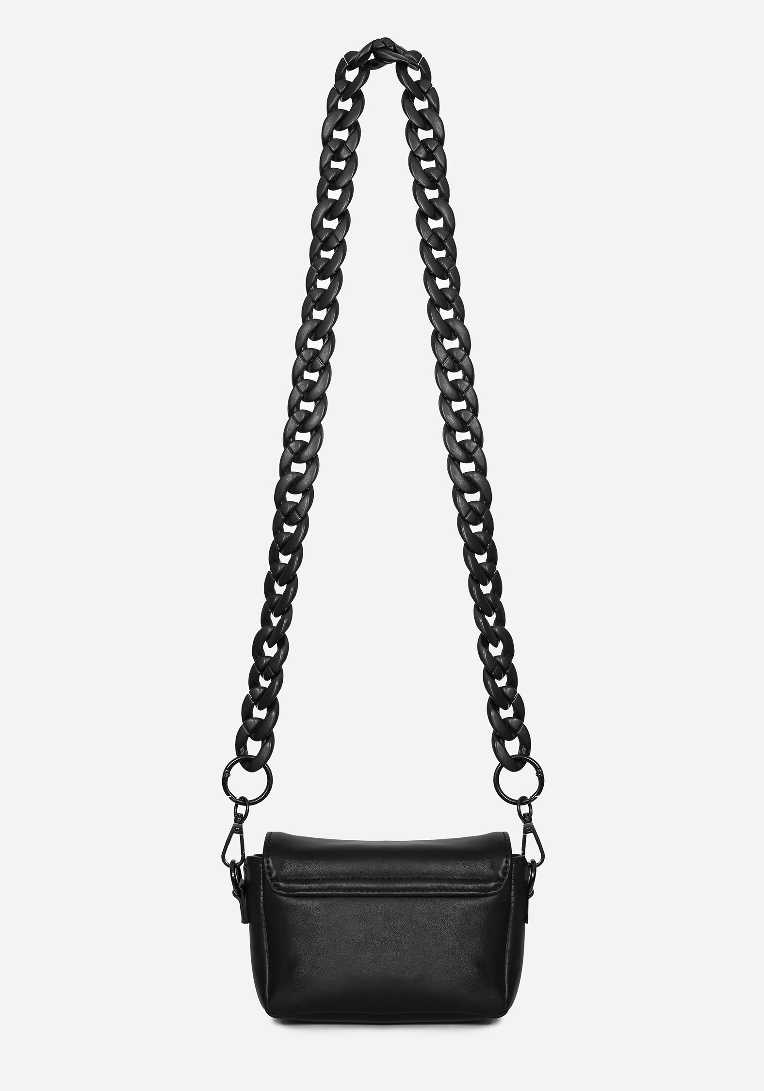 Black Mini Crossbody Bag with Removable Chain Strap | Illuminate