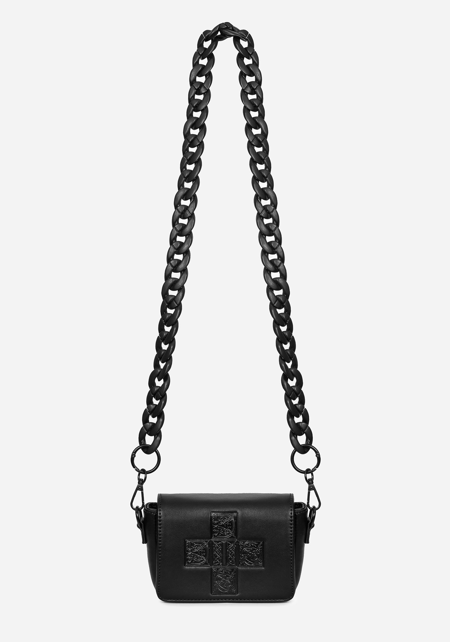 Black Mini Crossbody Bag with Removable Chain Strap | Illuminate