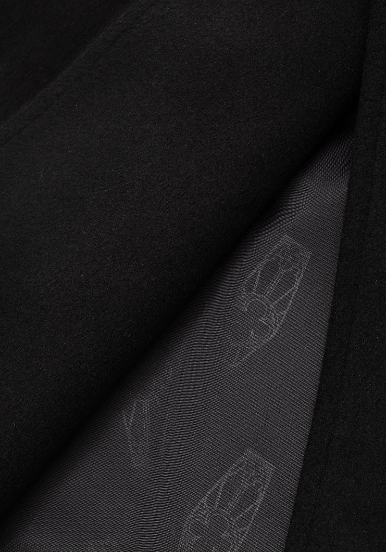 Wool Blend Double Breasted Longline Coat with Moon Buttons | Theia