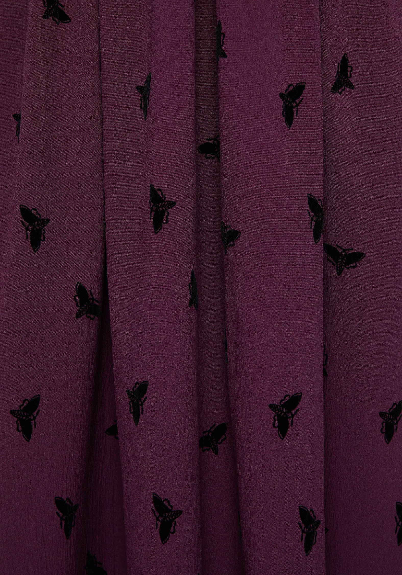Purple Moth Flocked Velour Corset Midi Dress | Styx