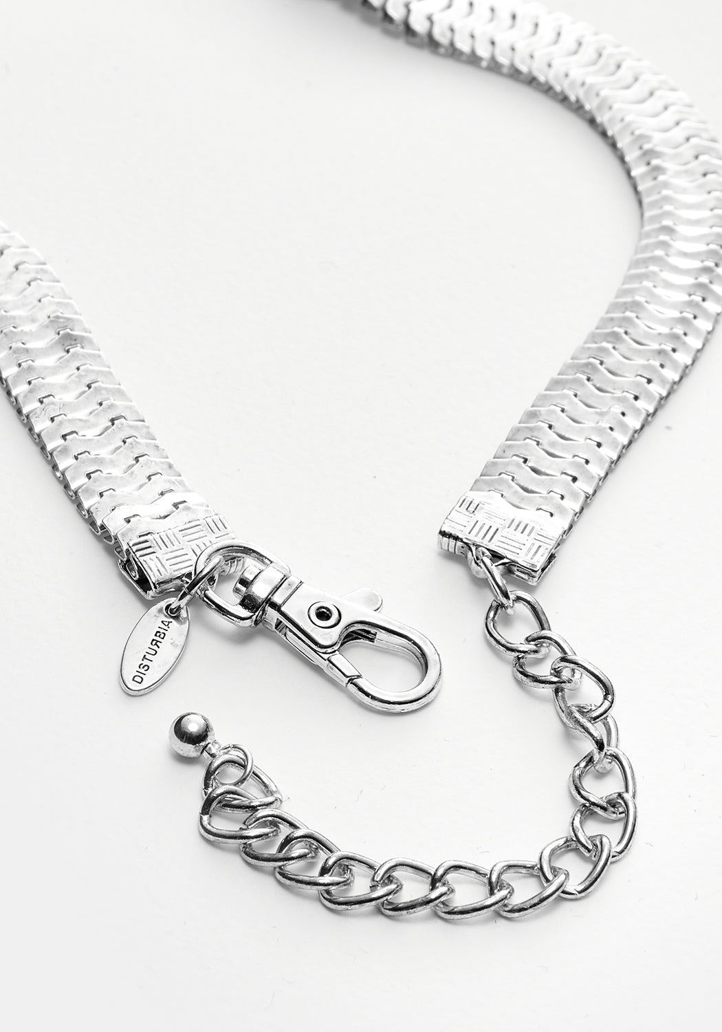 Double-Headed Snake Choker Necklace in Silver | Gothic Jewelry