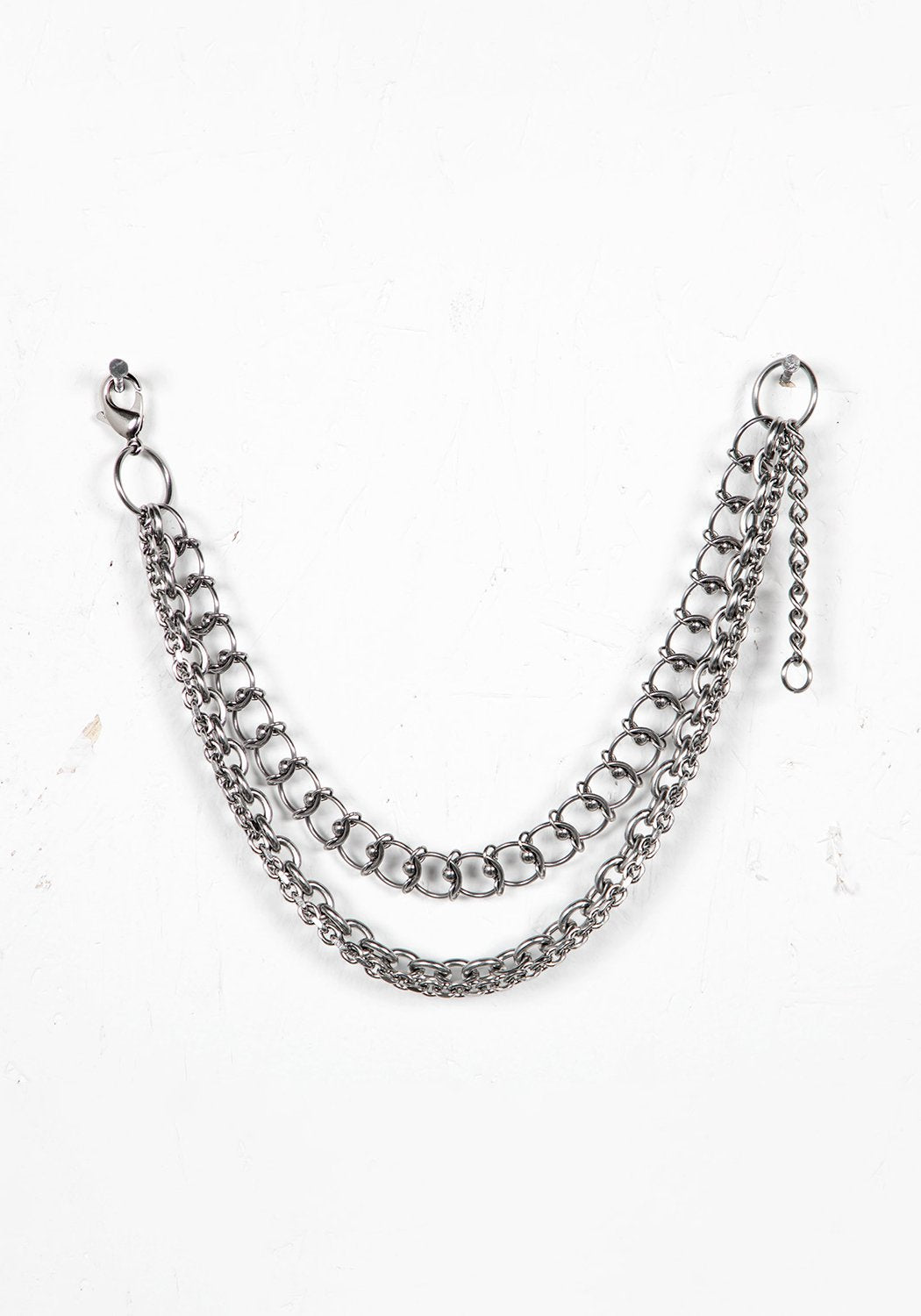 Layered Silver Chain Choker with Statement Ring | Auricle