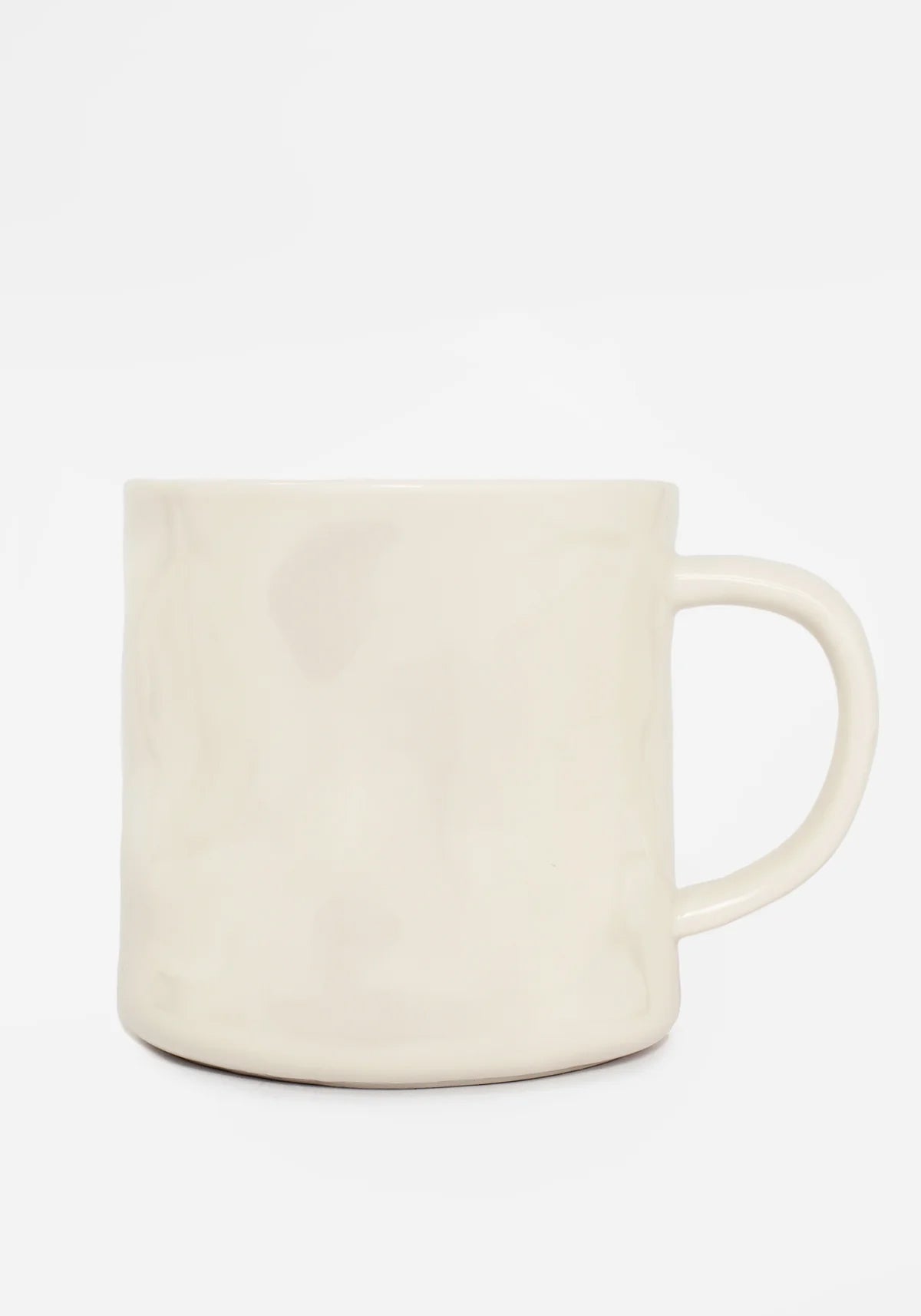 Gothic Death Warmed Up Mug with Speckled Ivory Glaze | Hand-Wrought Finish